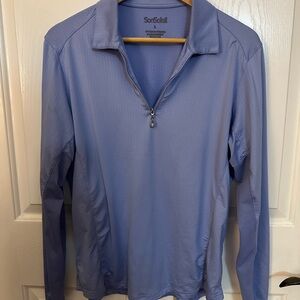 SanSoleil Women's Light Blue Performance Hoodie